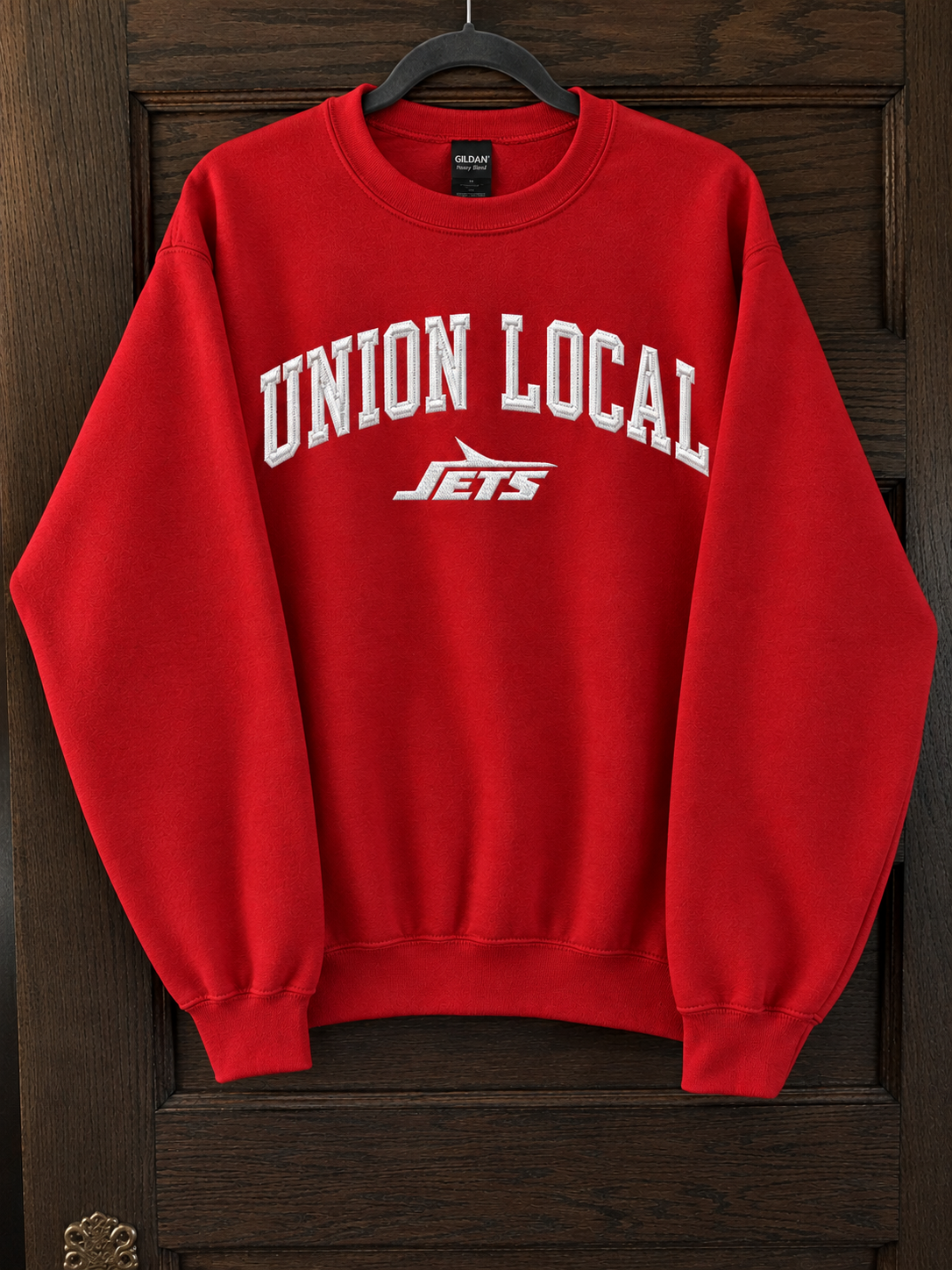 Union Local Jets Twill Letter Crewneck