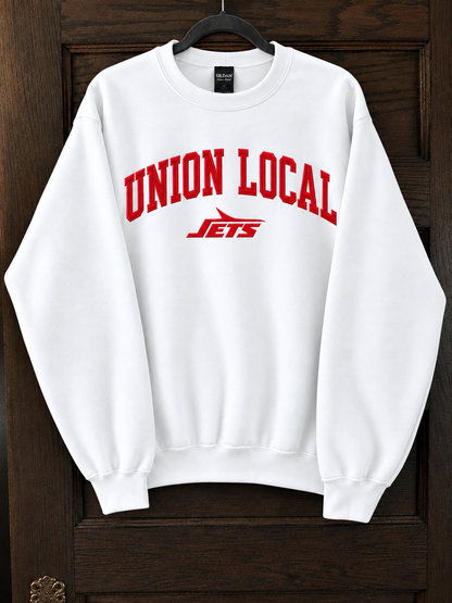 Union Local Jets Twill Letter Crewneck
