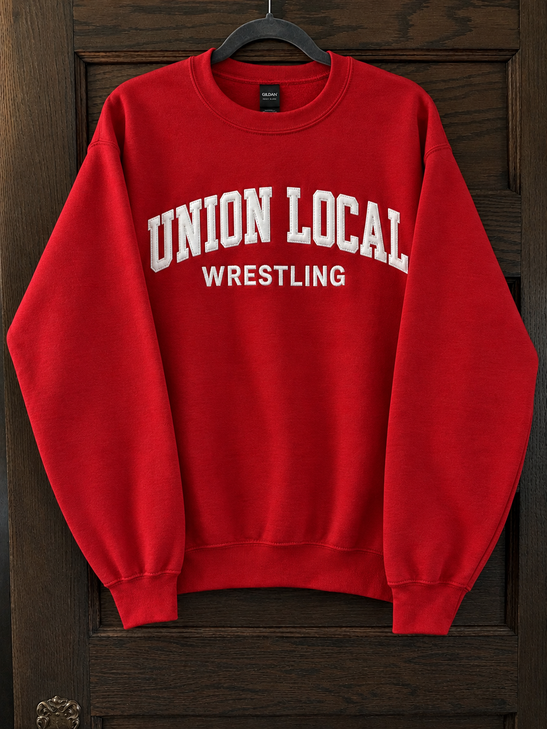 Union Local Wrestling Twill Letter Crewneck