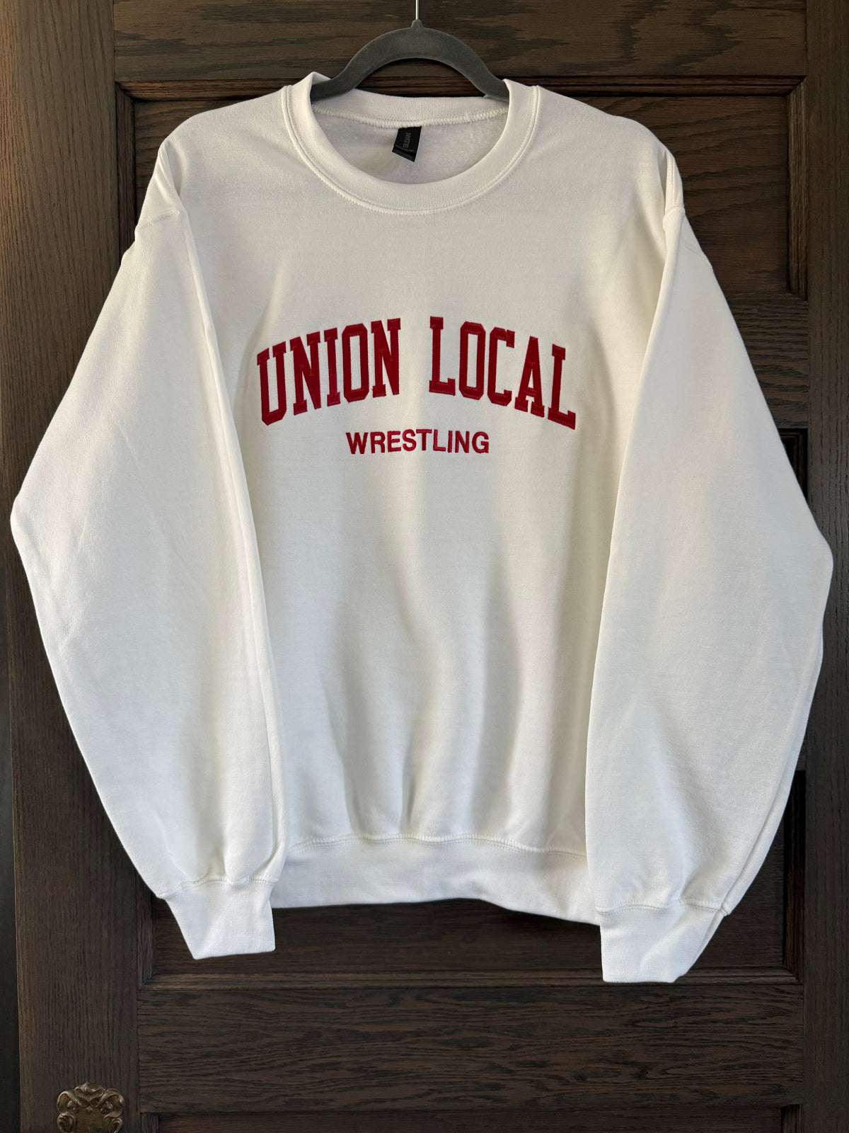 Union Local Wrestling Twill Letter Crewneck